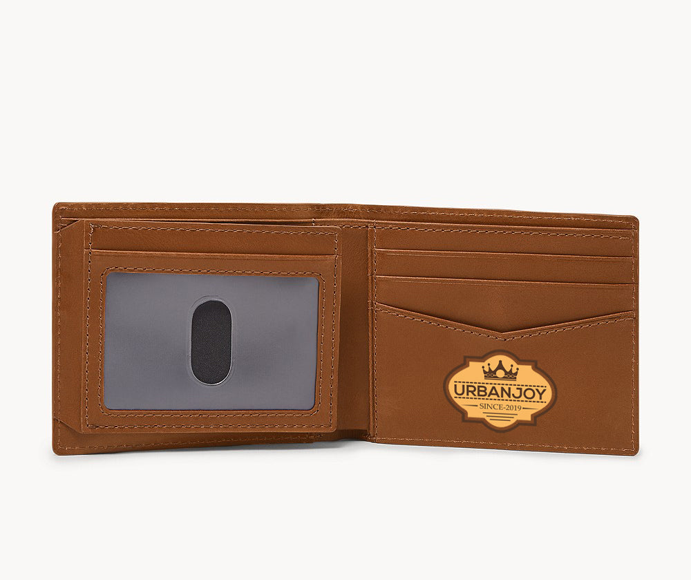 URBANJOY™- Bifold Genuine Leather Brown Man Wallet